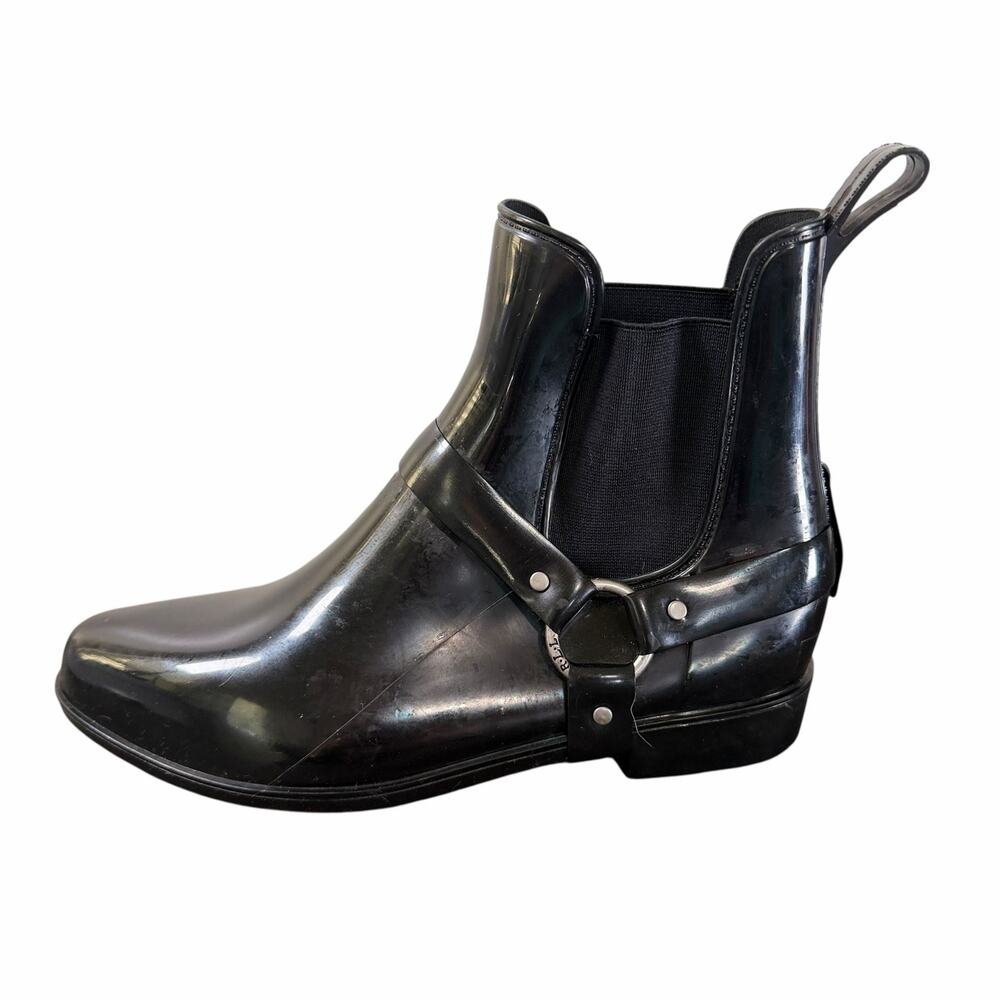 LAUREN RALPH LAUREN Tricia-Bo-Rai Wellies Rain Boots Black Outdoor Size 9B - Picture 1 of 8